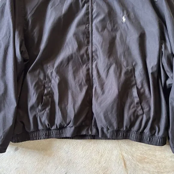 Vtg Polo Ralph Lauren Jacket Men 4XL Black Herrington Plaid Full Zip Golf Bomber - Picture 4 of 16